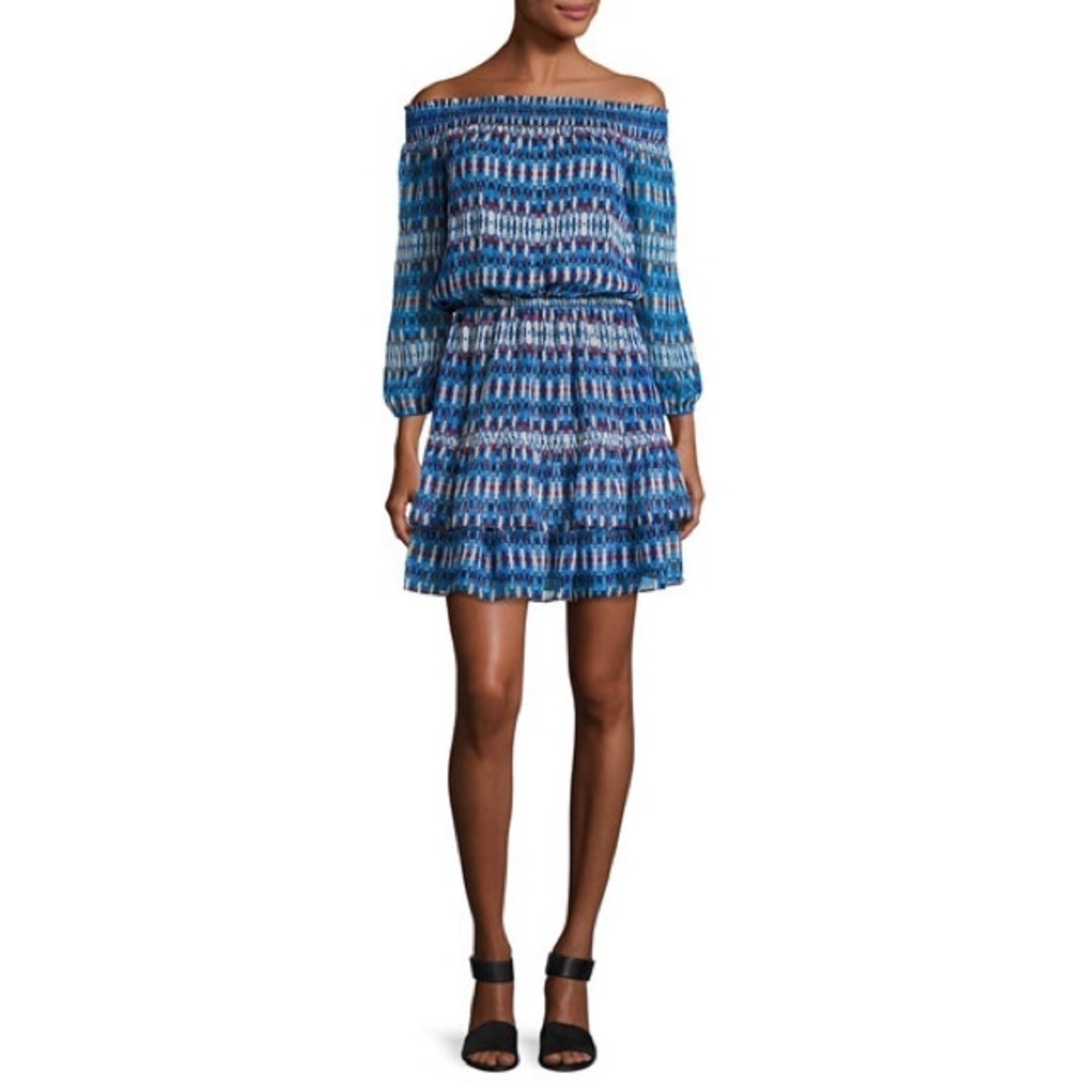 Shoshanna Rosalyn Off-the-Shoulder Blouson Dress